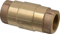 Strataflo - 3/4" Brass Check Valve - Inline, FNPT x FNPT, 200 WOG - Industrial Tool & Supply
