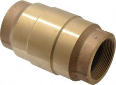 Strataflo - 2" Brass Check Valve - Inline, FNPT x FNPT, 200 WOG - Industrial Tool & Supply