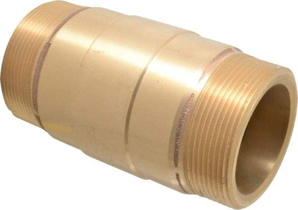 Strataflo - 3" Brass Check Valve - Inline, MNPT x MNPT, 200 WOG - Industrial Tool & Supply