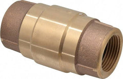 Strataflo - 1" Brass Check Valve - Inline, FNPT x FNPT, 200 WOG - Industrial Tool & Supply