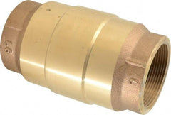 Strataflo - 2" Brass Check Valve - Inline, FNPT x FNPT, 200 WOG - Industrial Tool & Supply