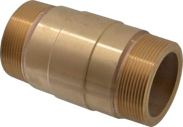 Strataflo - 3" Brass Check Valve - Inline, MNPT x MNPT, 200 WOG - Industrial Tool & Supply