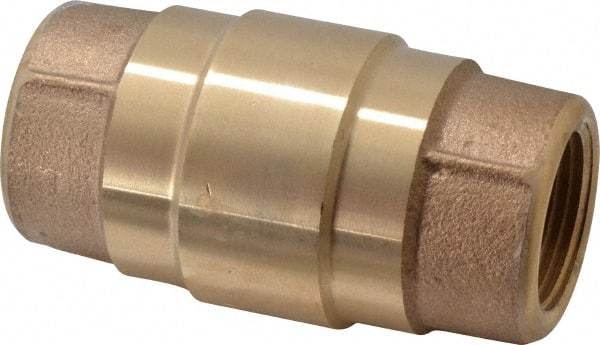 Strataflo - 1" Brass Check Valve - Inline, FNPT x FNPT, 200 WOG - Industrial Tool & Supply