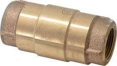 Strataflo - 3/4" Brass Check Valve - Inline, FNPT x FNPT, 400 WOG - Industrial Tool & Supply