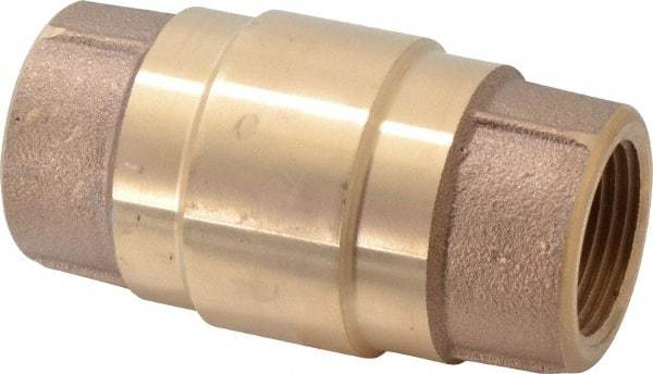 Strataflo - 1" Brass Check Valve - Inline, FNPT x FNPT, 400 WOG - Industrial Tool & Supply