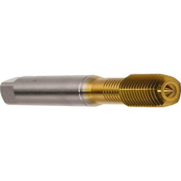 Emuge - M10x1.50 Metric 6HX Modified Bottoming Thread Forming Tap - Cobalt, Chrome Finish, 100mm OAL, 22mm Thread Length, Right Hand Thread, Series Druck - Exact Industrial Supply