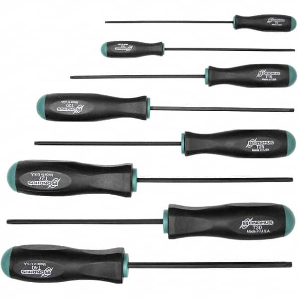 Bondhus - Screwdriver Sets Screwdriver Types Included: Torx Number of Pieces: 8 - Industrial Tool & Supply