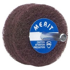 3″ × 1/2″ with 1/4″ Spindle Non-Woven Spindle - Mounted Disc Fine Grit 3-Ply - Industrial Tool & Supply