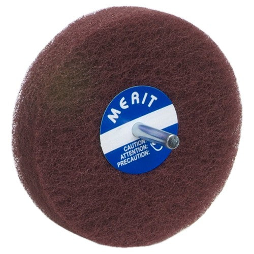 4″ × 1/2″ with 1/4″ Spindle Non-Woven Spindle - Mounted Disc Fine Grit Aluminum Oxide - Industrial Tool & Supply