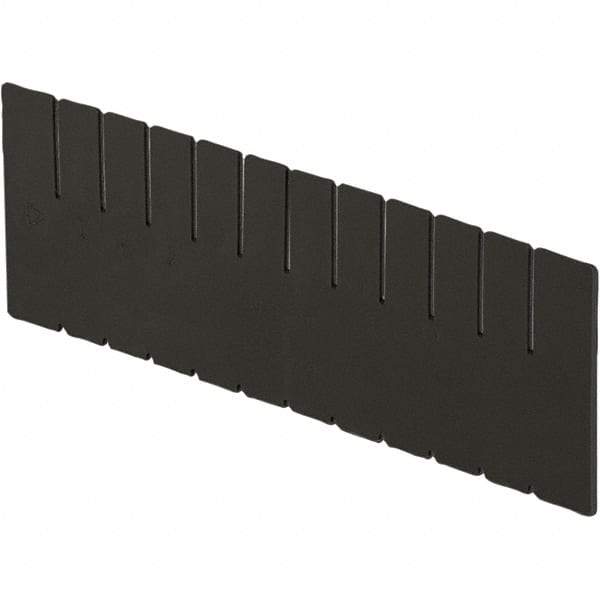 LEWISBins+ - 11-1/4" High, Black Bin Divider - Use with DC3120, Long Side Measures 11.3" Tall - Industrial Tool & Supply