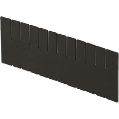 LEWISBins+ - 11-1/4" High, Black Bin Divider - Use with DC3120, Long Side Measures 11.3" Tall - Industrial Tool & Supply