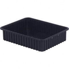 LEWISBins+ - 17-3/8" Wide x 5" High, Black Bin Divider Box - Use with DV1750 Short, DV2250 Long - Industrial Tool & Supply