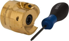 Seco - 2" Cut Diam, 0.295" Max Depth, 3/4" Arbor Hole, 3 Inserts, XPKX12 Insert Style, Indexable Copy Face Mill - R220.97-12 Cutter Style, 30,000 Max RPM, 1.77" High, Through Coolant, Series R220 - Industrial Tool & Supply