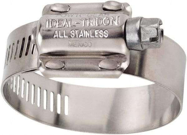 IDEAL TRIDON - SAE Size 462, 3-3/4 to 4-5/8" Diam, Stainless Steel High Torque Worm Drive Clamp - 5/8" Wide, Material Grade 304, Series 60 - Industrial Tool & Supply