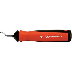 Rothenberger - Bi-Directional Hand Deburring Curved Tool - High Speed Steel Blade, 5" Blade Length, Hole Chamfering - Industrial Tool & Supply