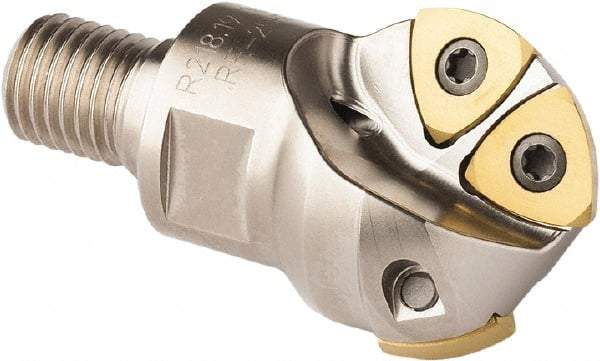 Seco - 24.99mm Cut Diam, 14mm Max Depth of Cut, Indexable Ball Nose End Mill - 40.01mm Head Length, M12 Modular Connection, R218.19 Toolholder, 218.19 125 Insert - Industrial Tool & Supply