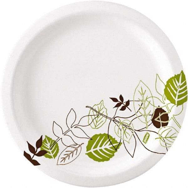 Dixie - Pathways Soak-Proof Shield Paper Plates, 8-1/2" - Green, Burgundy - Industrial Tool & Supply