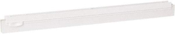 Vikan - 20" Rubber Blade Squeegee Refill - Double Edge, White, Plastic Holder - Industrial Tool & Supply