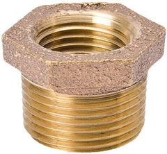 Value Collection - Class 125, 1 x 3/4" Internal Pipe, Red Brass Hex Bushing - MPT - Industrial Tool & Supply