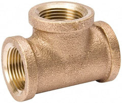 Value Collection - Class 125, 3/8" Internal Pipe, Red Brass Tee - MPT - Industrial Tool & Supply