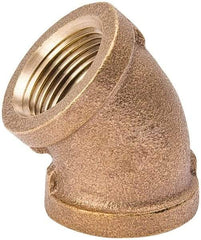 Value Collection - Class 125, 1/2" Internal Pipe, Red Brass 45° Elbow - MPT - Industrial Tool & Supply