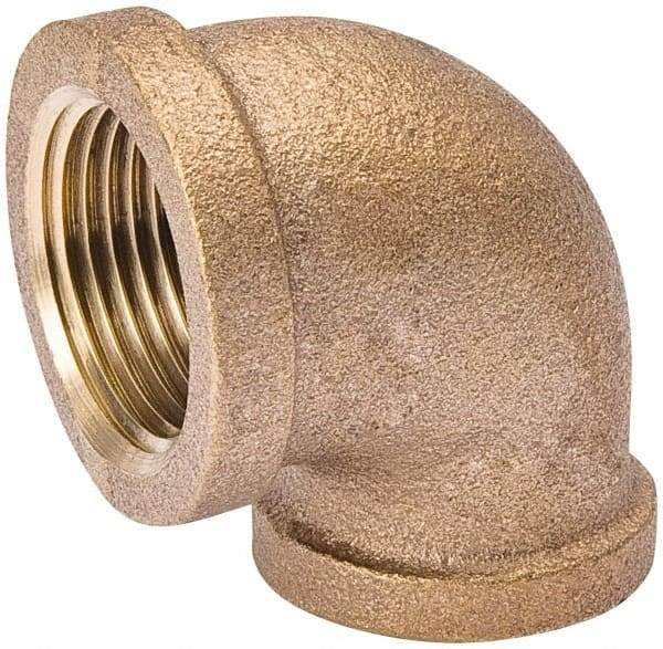 Value Collection - Class 125, 3/4 x 1/2" Internal Pipe, Red Brass 90° Elbow - MPT - Industrial Tool & Supply