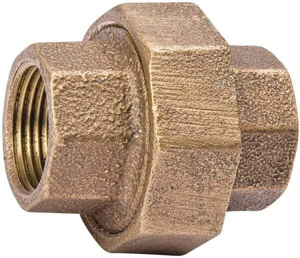 Value Collection - Class 125, 1/2" Internal Pipe, Red Brass Union - NPT - Industrial Tool & Supply