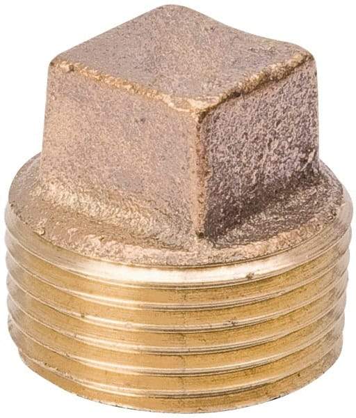 Value Collection - Class 125, 1" Internal Pipe, Red Brass Plug - MPT - Industrial Tool & Supply