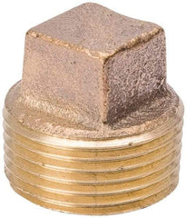 Value Collection - Class 125, 1" Internal Pipe, Red Brass Plug - MPT - Industrial Tool & Supply