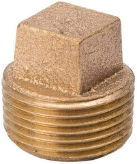 Value Collection - Class 125, 1/2" Internal Pipe, Red Brass Plug - MPT - Industrial Tool & Supply