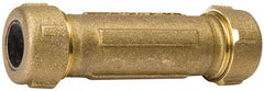 Value Collection - 1/2" Pipe, 3/4" Copper Tube, Brass Compression Pipe Coupling - 125 psi WOG Rating - Industrial Tool & Supply