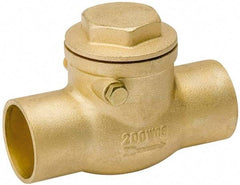 Value Collection - 3/4" Brass Check Valve - Check Swing, C x C, 200 WOG - Industrial Tool & Supply