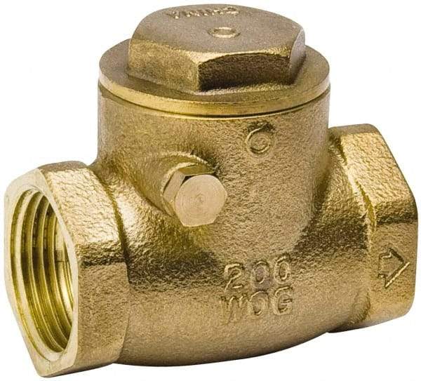 Value Collection - 3/4" Brass Check Valve - Check Swing, IPS, 200 WOG - Industrial Tool & Supply