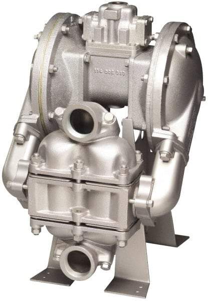 SandPIPER - Air Operated Diaphragm Pump - Neoprene Diaphragm, Aluminum Housing - Industrial Tool & Supply