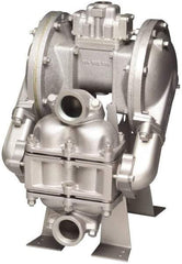 SandPIPER - Air Operated Diaphragm Pump - Santoprene Diaphragm, Aluminum Housing - Industrial Tool & Supply