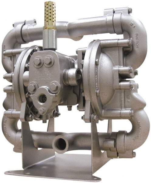 SandPIPER - Air Operated Diaphragm Pump - EPDM Diaphragm, Stainless Steel Housing - Industrial Tool & Supply