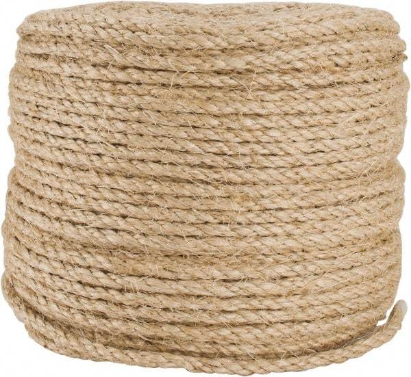 Value Collection - 500' Max Length Sisal Twisted Rope - 1/4" Diam, 48 Lb Capacity - Industrial Tool & Supply