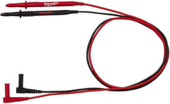 Milwaukee Tool - Black/Red Electrical Test Equipment Leads Set - Use with 2205-20, 2206-20, 2207-20, 2216-20, 2217-20, 2235-20, 2236-20, 2237-20, 2238-21 & 2239-21 Milwaukee Meters - Industrial Tool & Supply