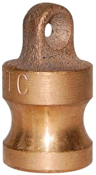 EVER-TITE Coupling Products - 4" Brass Cam & Groove Suction & Discharge Hose Dust Plug For Use with Couplers - Part DP, 100 Max psi - Industrial Tool & Supply