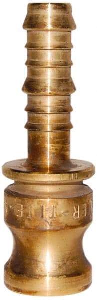 EVER-TITE Coupling Products - 1-1/2" Brass Cam & Groove Suction & Discharge Hose Male Adapter Hose Shank - Part E, 350 Max psi - Industrial Tool & Supply