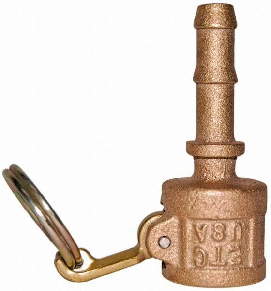 EVER-TITE Coupling Products - 1-1/2" Brass Cam & Groove Suction & Discharge Hose Female Coupler Hose Shank - Part C, 350 Max psi - Industrial Tool & Supply