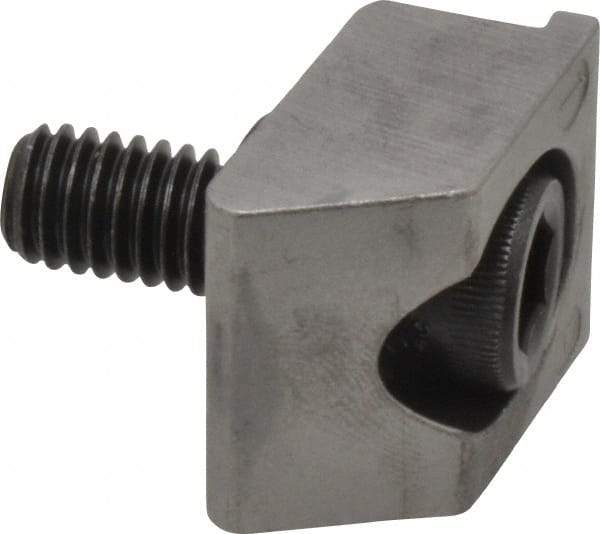 Mitee-Bite - 3/8-16 Screw Thread, 1" Wide x 1/4" High, Serrated Steel Machinable Style Screw Mount Toe Clamp - 6,000 Lb Holding Force, 30 Lb Ft Torque, 0.71" Long Extension, 0.05" Throw, 4 Clamps in Package - Industrial Tool & Supply
