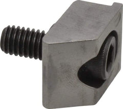 Mitee-Bite - 3/8-16 Screw Thread, 1" Wide x 1/4" High, Serrated Steel Machinable Style Screw Mount Toe Clamp - 6,000 Lb Holding Force, 30 Lb Ft Torque, 0.71" Long Extension, 0.05" Throw, 4 Clamps in Package - Industrial Tool & Supply