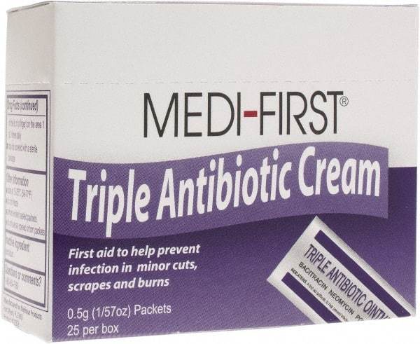 Medique - (25) 1/57 oz Wound Care Ointment - Comes in Box, Antibiotic and Triple Antibiotic Ointment - Industrial Tool & Supply