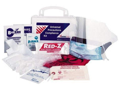 Medique - 13 Piece, Body Fluid Clean-Up First Aid Kit - 6-1/4" Wide x 3" Deep x 6" High, Cardboard - Industrial Tool & Supply
