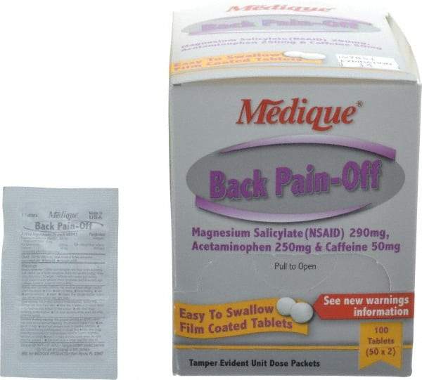 Medique - Back Pain-Off Tablets - Headache & Pain Relief - Industrial Tool & Supply