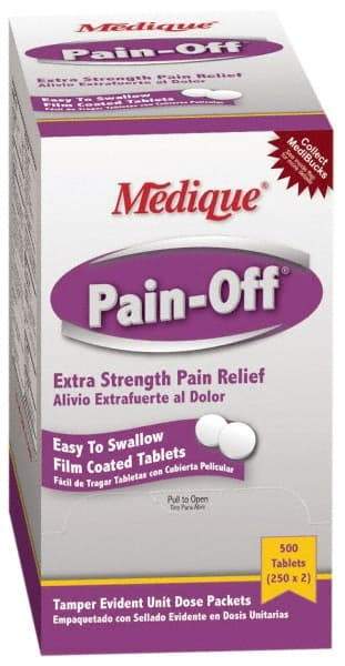 Medique - Pain-Off Tablets - Headache & Pain Relief - Industrial Tool & Supply