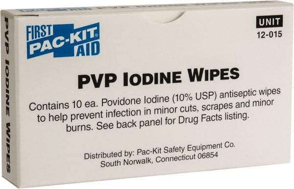 Medique - Antiseptic Wipe - Box, PVP Iodine, Unitized Kit Packing - Industrial Tool & Supply