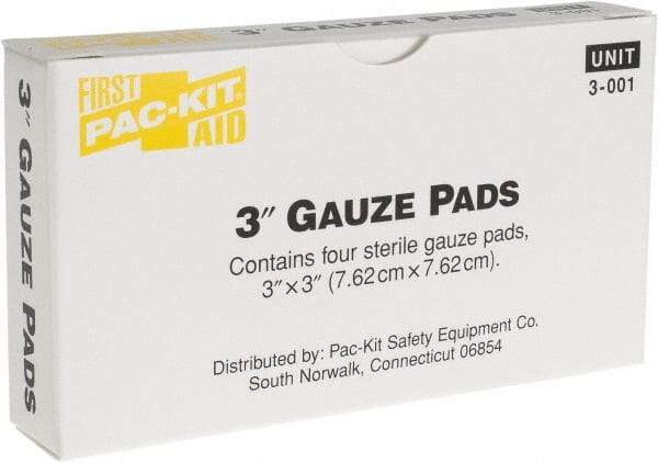 Medique - 3" Long x 3" Wide, General Purpose Pad - Yellow - Industrial Tool & Supply