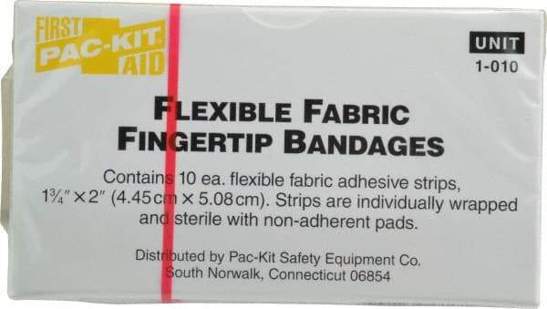 Medique - Fingertip Self-Adhesive Bandage - Yellow, Woven Fabric Bandage - Industrial Tool & Supply